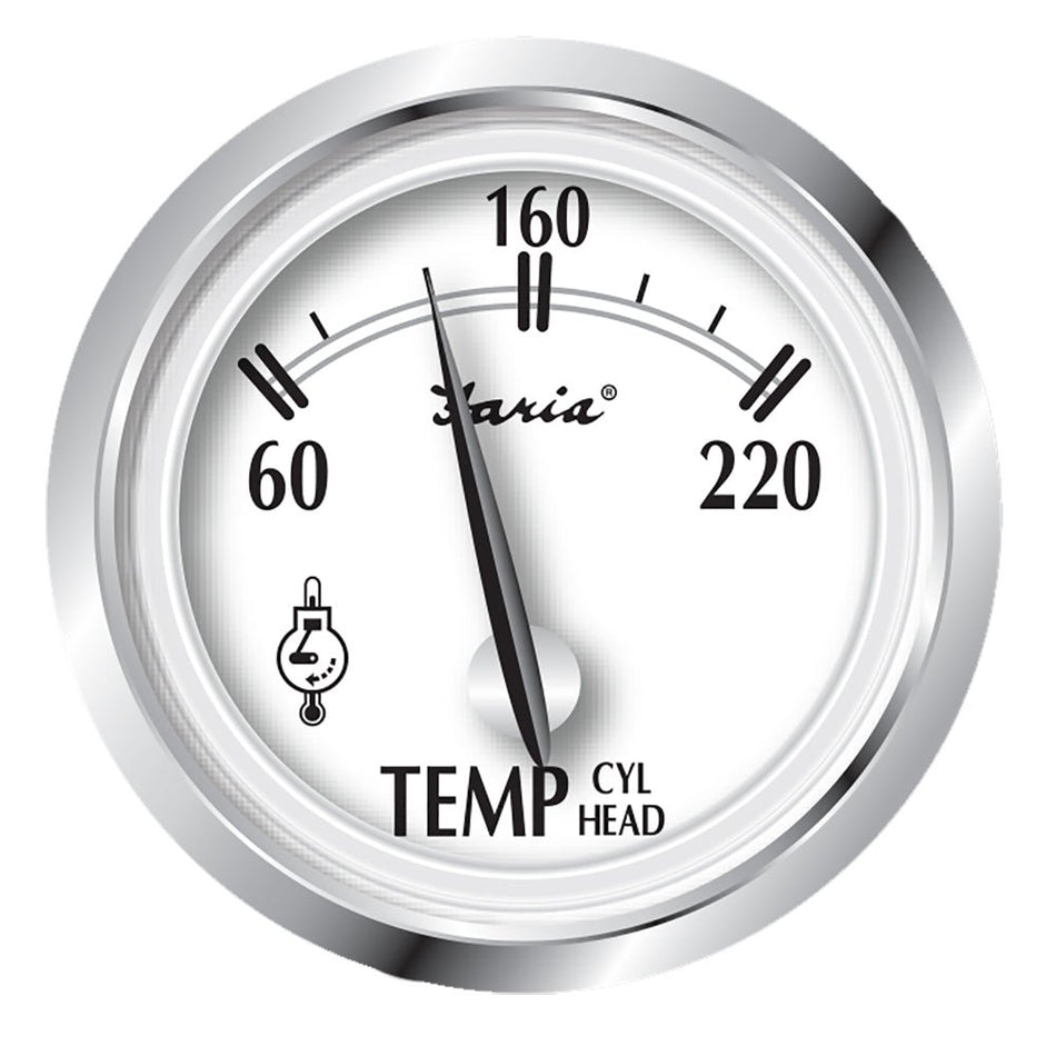 Faria Newport SS 2" Cylinder Head Temperature Gauge w/Sender - 60 to 220 F - Get Tight Gear