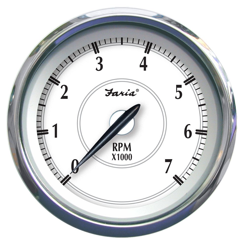 Faria Newport SS 4" Tachometer f/Gas Outboard - 7000 RPM - Get Tight Gear