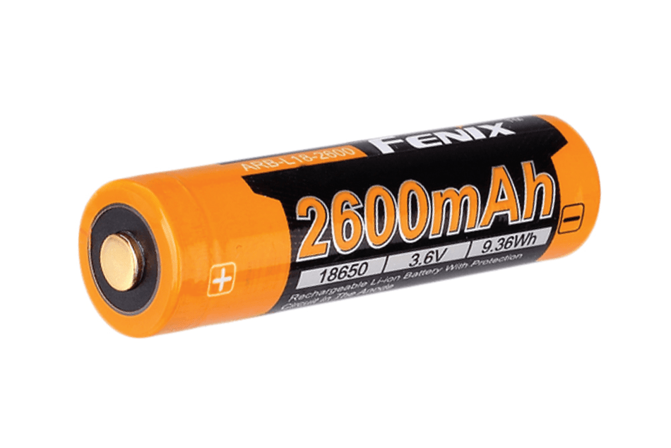 Fenix ARB - L18 - 2600 High - Capacity 18650 Battery - 2600mAh - Get Tight Gear