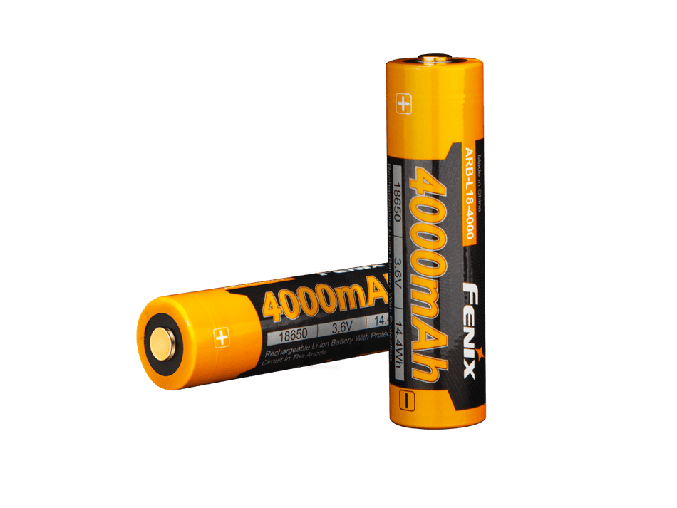 Fenix ARB - L18 - 4000 High - Capacity 18650 Battery - 4000mAh - Get Tight Gear