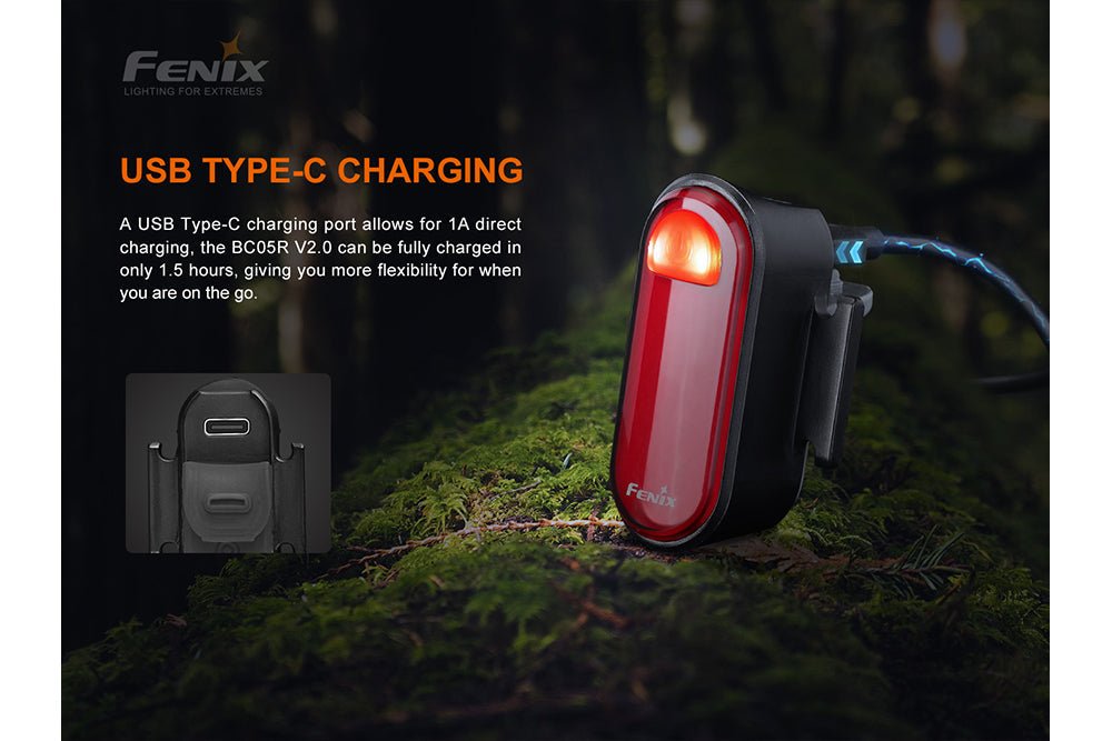 Fenix BC05R V2.0 Rechargeable Bicycle Tail Light - Get Tight Gear