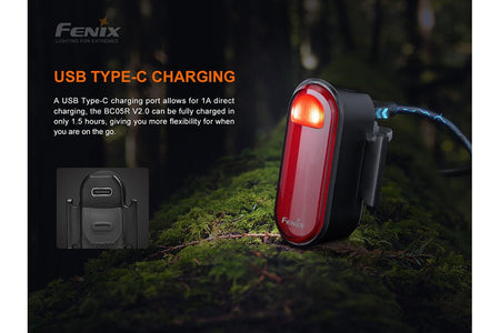 Fenix BC05R V2.0 Rechargeable Bicycle Tail Light - Get Tight Gear