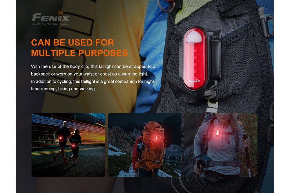 Fenix BC05R V2.0 Rechargeable Bicycle Tail Light - Get Tight Gear