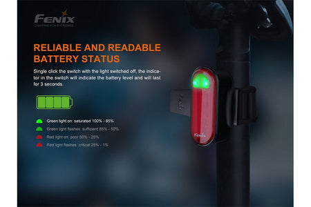 Fenix BC05R V2.0 Rechargeable Bicycle Tail Light - Get Tight Gear
