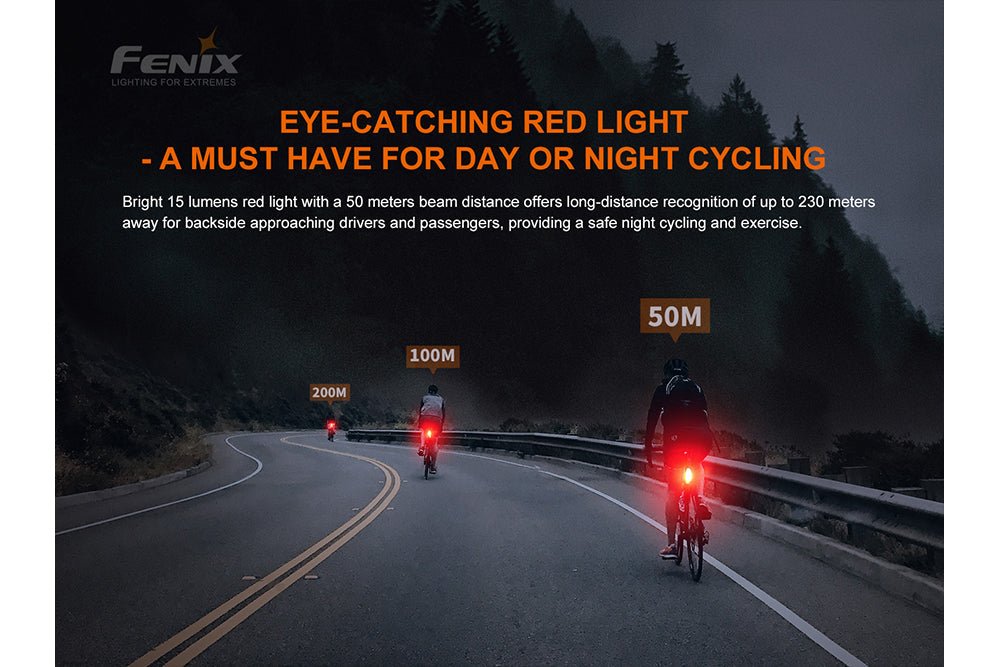 Fenix BC05R V2.0 Rechargeable Bicycle Tail Light - Get Tight Gear