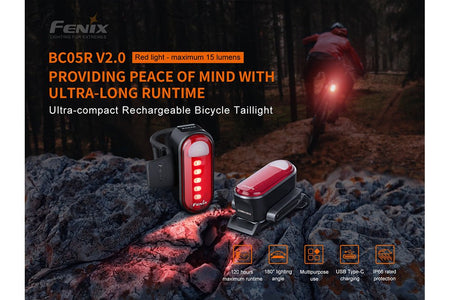Fenix BC05R V2.0 Rechargeable Bicycle Tail Light - Get Tight Gear