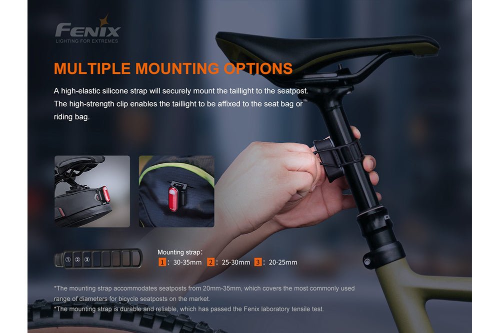 Fenix BC05R V2.0 Rechargeable Bicycle Tail Light - Get Tight Gear