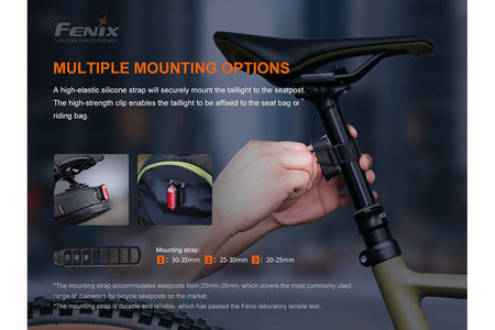 Fenix BC05R V2.0 Rechargeable Bicycle Tail Light - Get Tight Gear