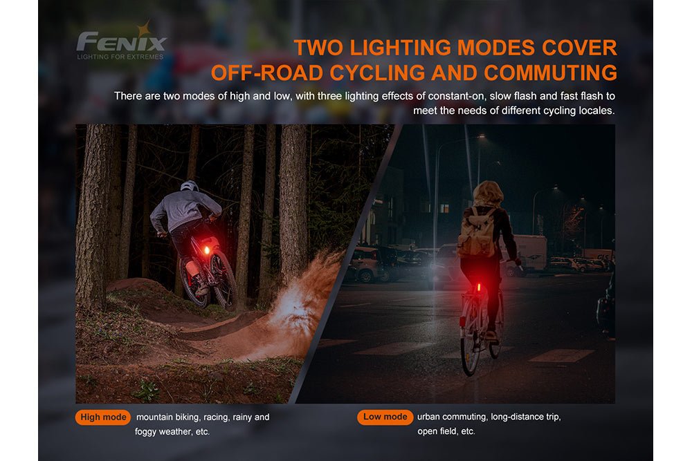 Fenix BC05R V2.0 Rechargeable Bicycle Tail Light - Get Tight Gear