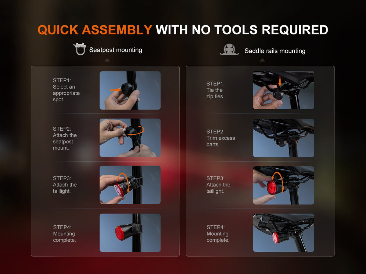 Fenix BC06R Smart - Brake Bicycle Taillight - Get Tight Gear