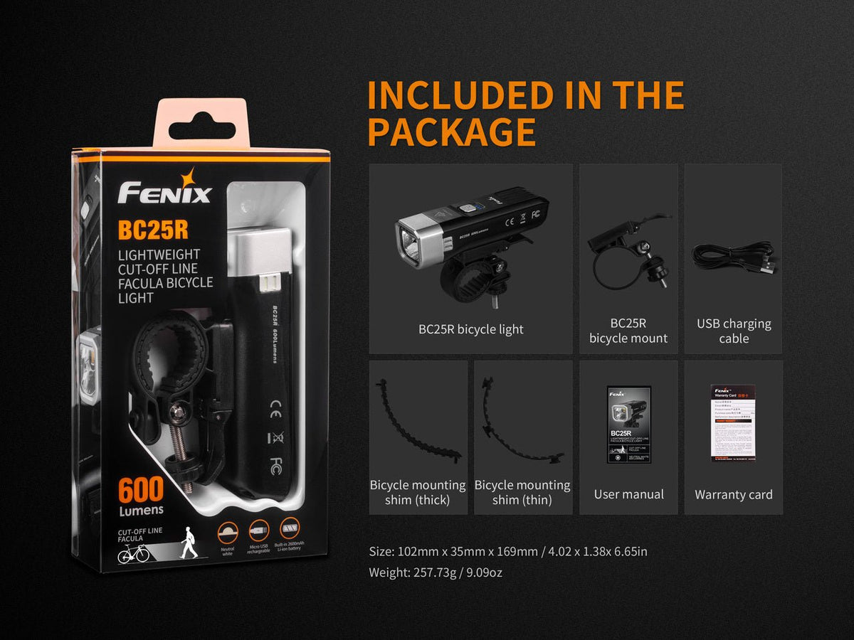 Fenix BC25R LED Bike Light - Get Tight Gear