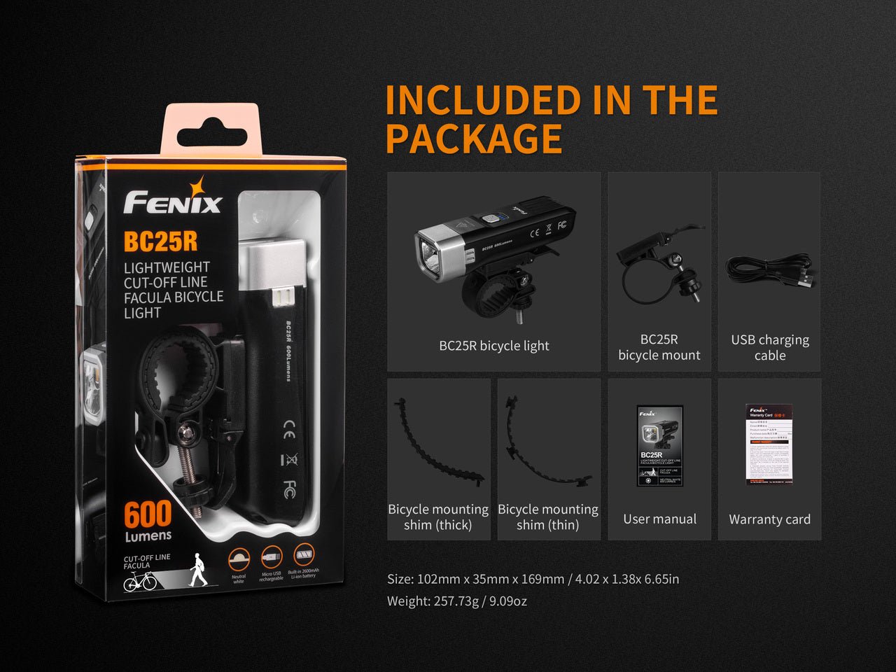 Fenix BC25R LED Bike Light - Get Tight Gear