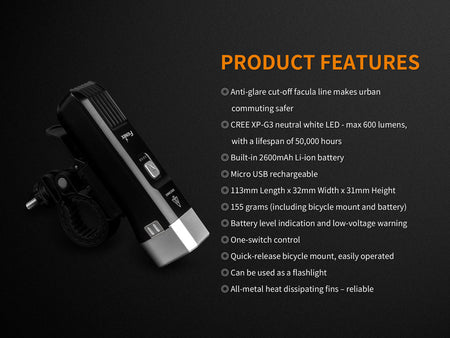 Fenix BC25R LED Bike Light - Get Tight Gear