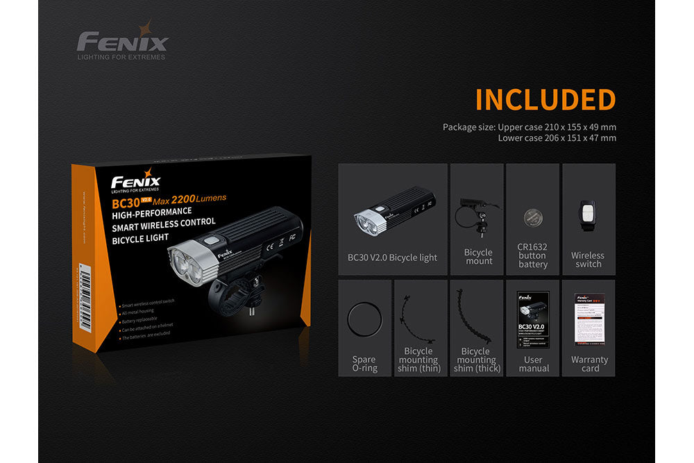 Fenix BC30 V2 LED Bike Light - Get Tight Gear