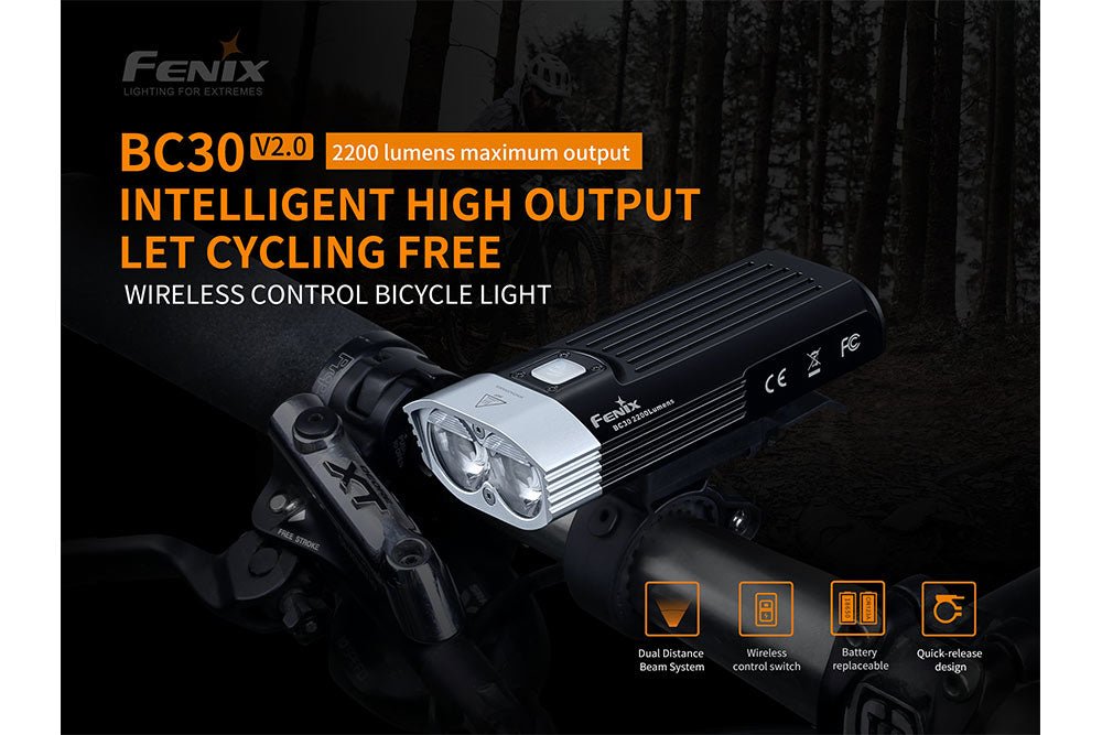 Fenix BC30 V2 LED Bike Light - Get Tight Gear