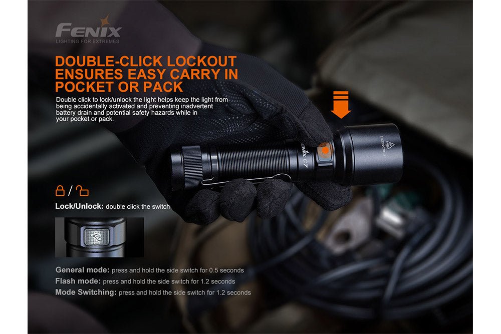 Fenix C7 High - performance Rechargeable LED Flashlight - 3000 Lumens - Get Tight Gear