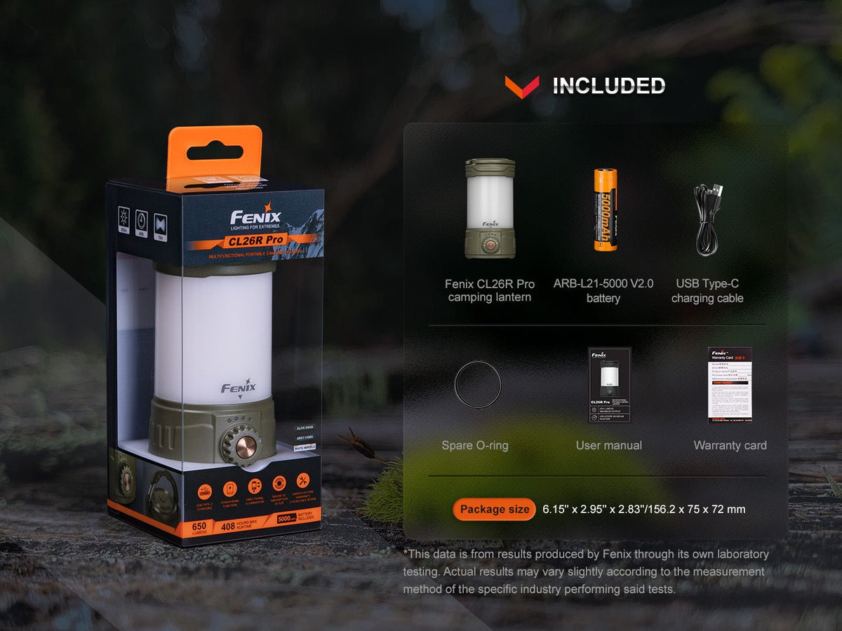 Fenix CL26R PRO High Performance LED Rechargeable Camping Lantern - Get Tight Gear