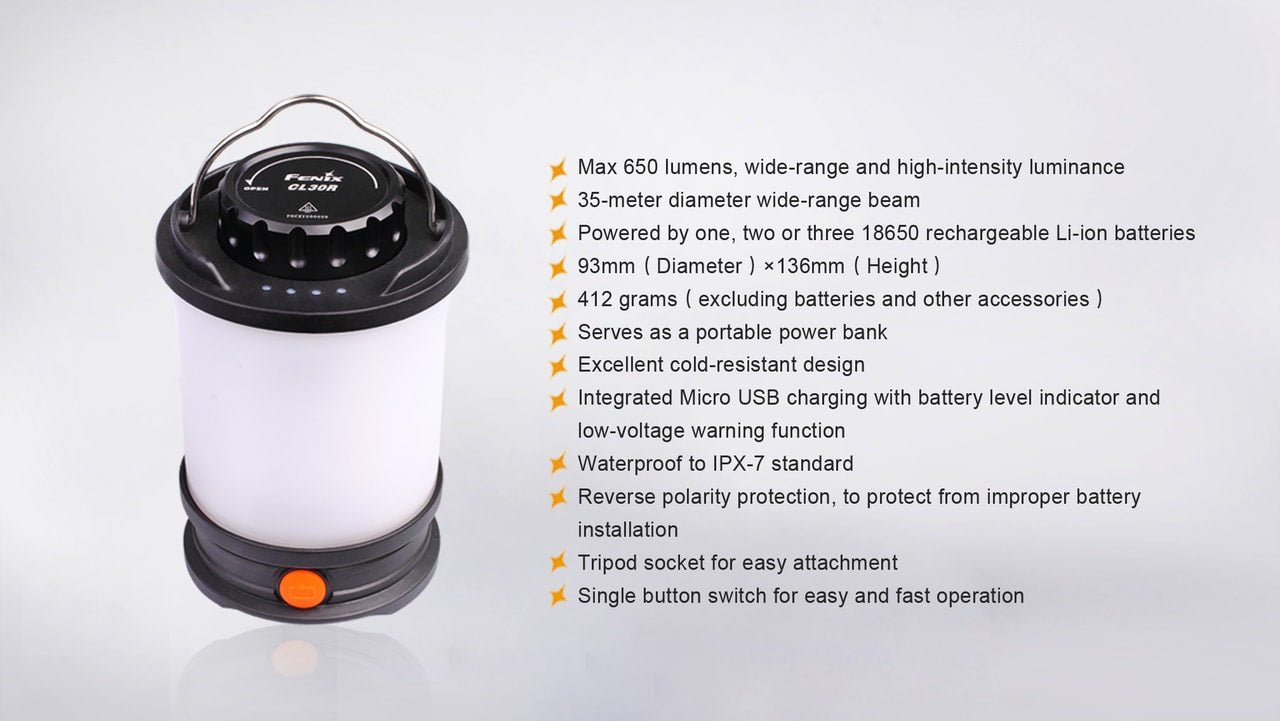 Fenix CL30R LED Camping Lantern - Get Tight Gear