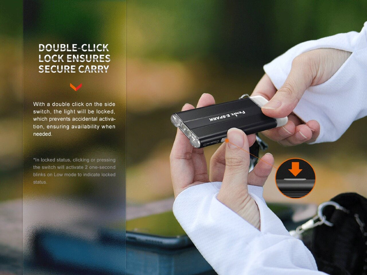 Fenix E - SPARK Ultra - Thin Powerbank LED Flashlight - Get Tight Gear