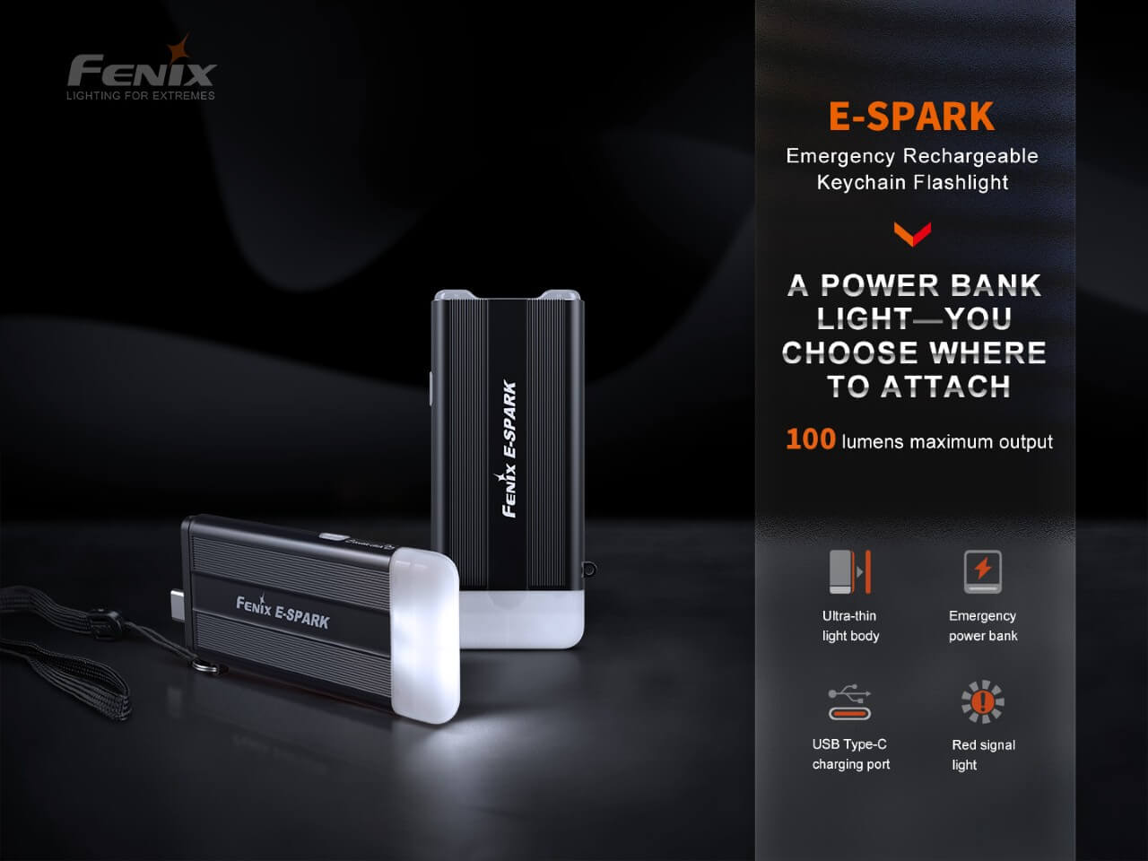 Fenix E - SPARK Ultra - Thin Powerbank LED Flashlight - Get Tight Gear
