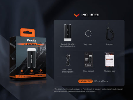 Fenix E - SPARK Ultra - Thin Powerbank LED Flashlight - Get Tight Gear