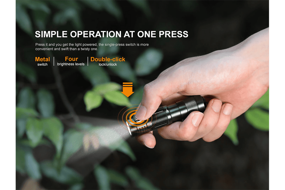 Fenix E09R Rechargeable High - Output Flashlight - 600 Lumens - Get Tight Gear