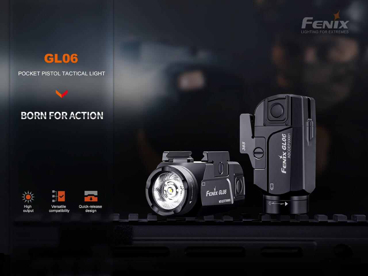 Fenix GL06 Pocket Pistol Tactical LED Light - 600 Lumens - Get Tight Gear