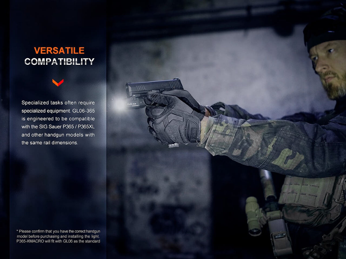 Fenix GL06 Pocket Pistol Tactical LED Light - 600 Lumens - Get Tight Gear