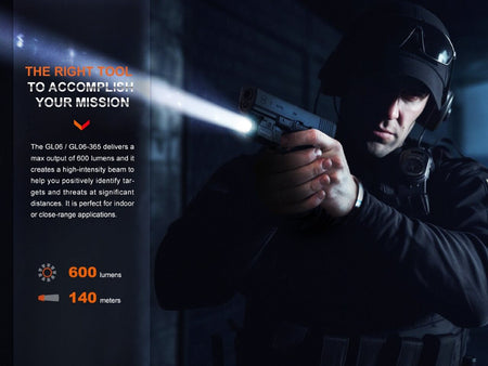 Fenix GL06 Pocket Pistol Tactical LED Light - 600 Lumens - Get Tight Gear