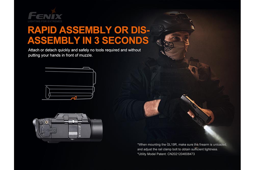 Fenix GL19R Rechargeable Tactical Light - Discontinued - Get Tight Gear