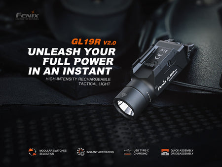 Fenix GL19R V2 Modular Switch Mounted Light - Get Tight Gear