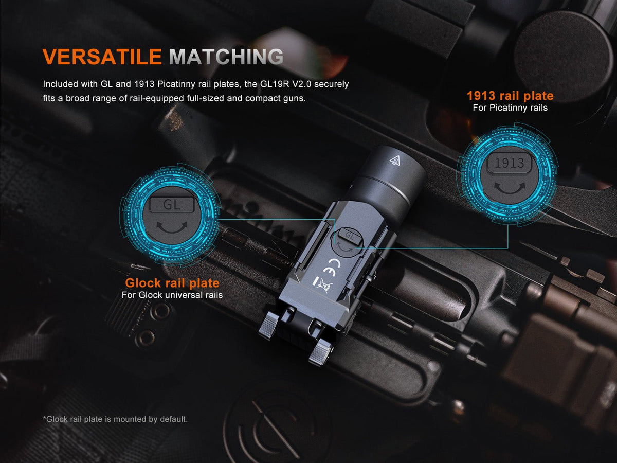 Fenix GL19R V2 Modular Switch Mounted Light - Get Tight Gear