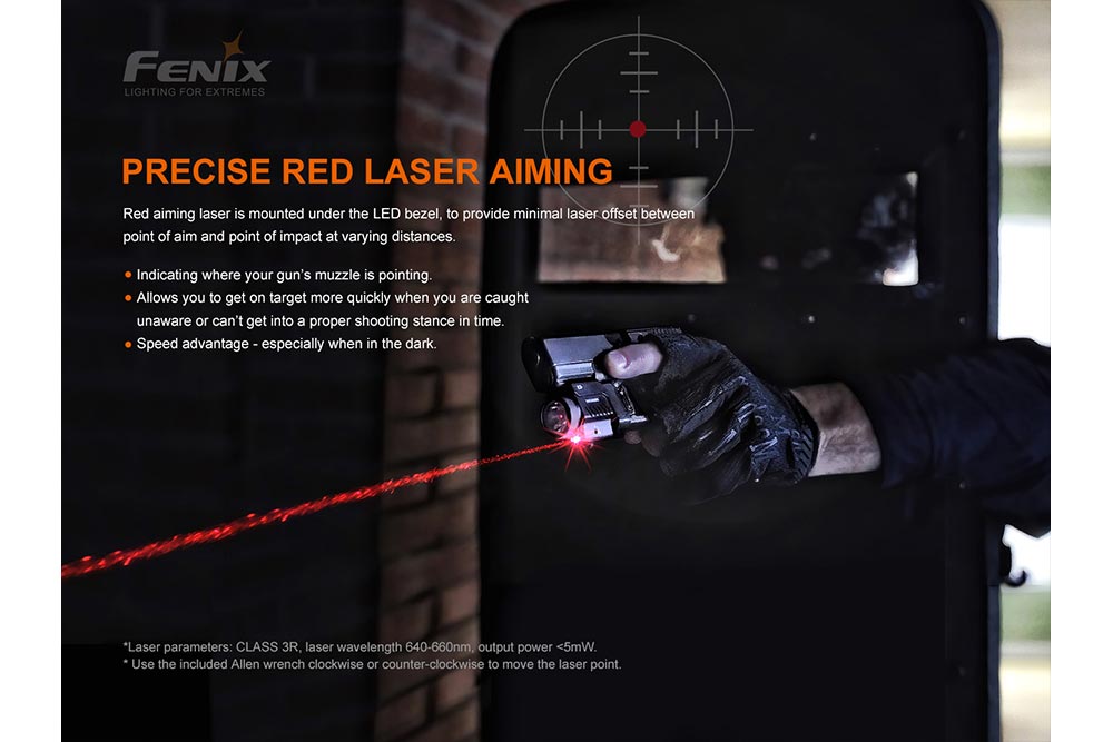 Fenix GL22 Tactical LED Light with Red Laser - Get Tight Gear
