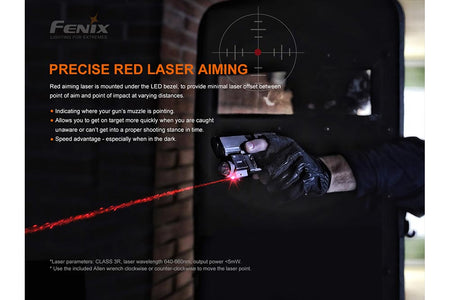 Fenix GL22 Tactical LED Light with Red Laser - Get Tight Gear