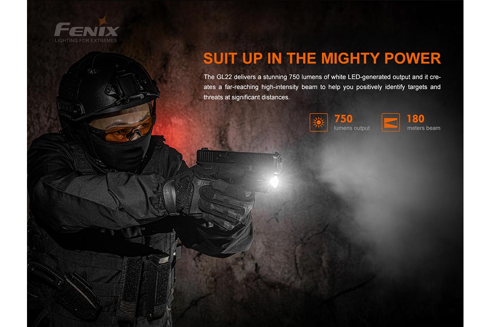 Fenix GL22 Tactical LED Light with Red Laser - Get Tight Gear