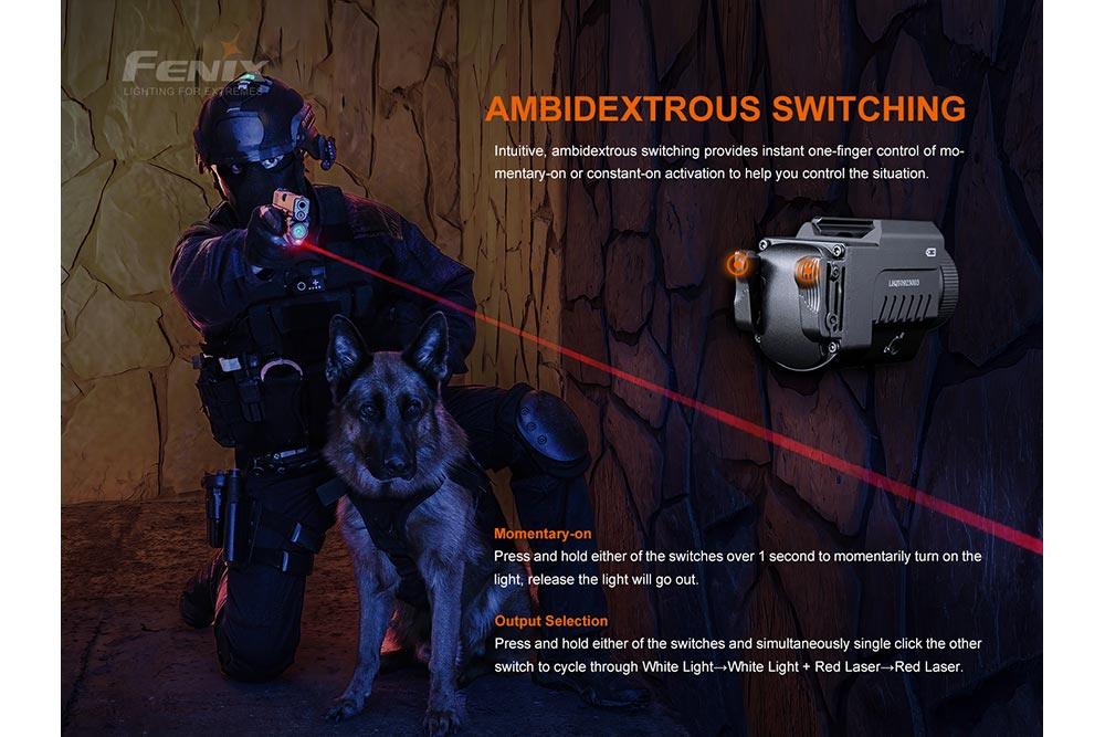 Fenix GL22 Tactical LED Light with Red Laser - Get Tight Gear