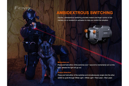 Fenix GL22 Tactical LED Light with Red Laser - Get Tight Gear