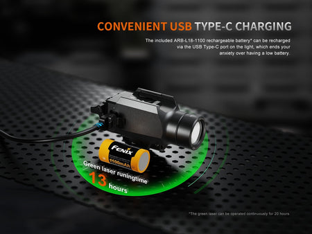 Fenix GL23R Green Laser Tactical Light - Get Tight Gear