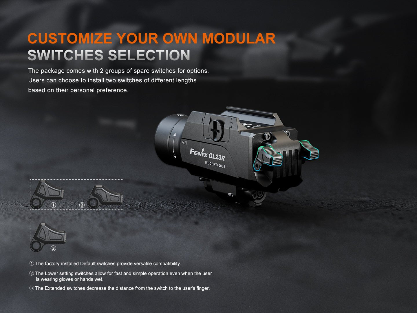 Fenix GL23R Green Laser Tactical Light - Get Tight Gear