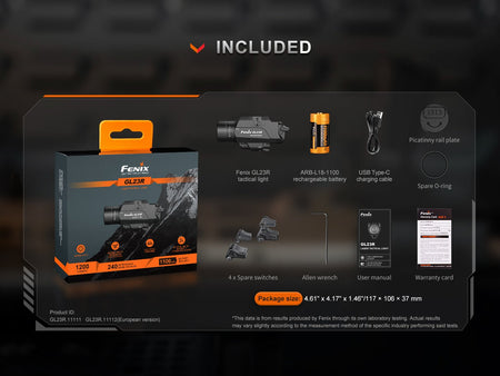 Fenix GL23R Green Laser Tactical Light - Get Tight Gear