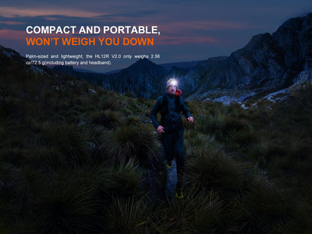 Fenix HL12R V2 Ultralight Outdoor Rechargeable Headlamp - Get Tight Gear