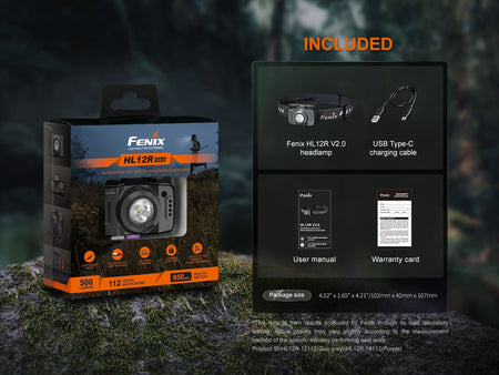 Fenix HL12R V2 Ultralight Outdoor Rechargeable Headlamp - Get Tight Gear