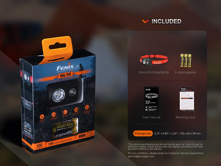 Fenix HL16 Lightweight Outdoor Hiking LED Headlamp - Get Tight Gear