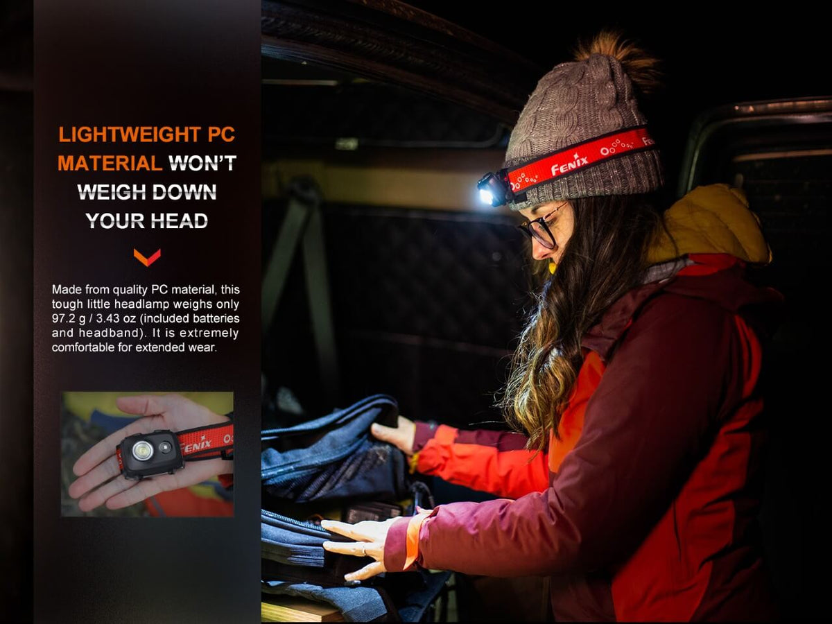 Fenix HL16 Lightweight Outdoor Hiking LED Headlamp - Get Tight Gear