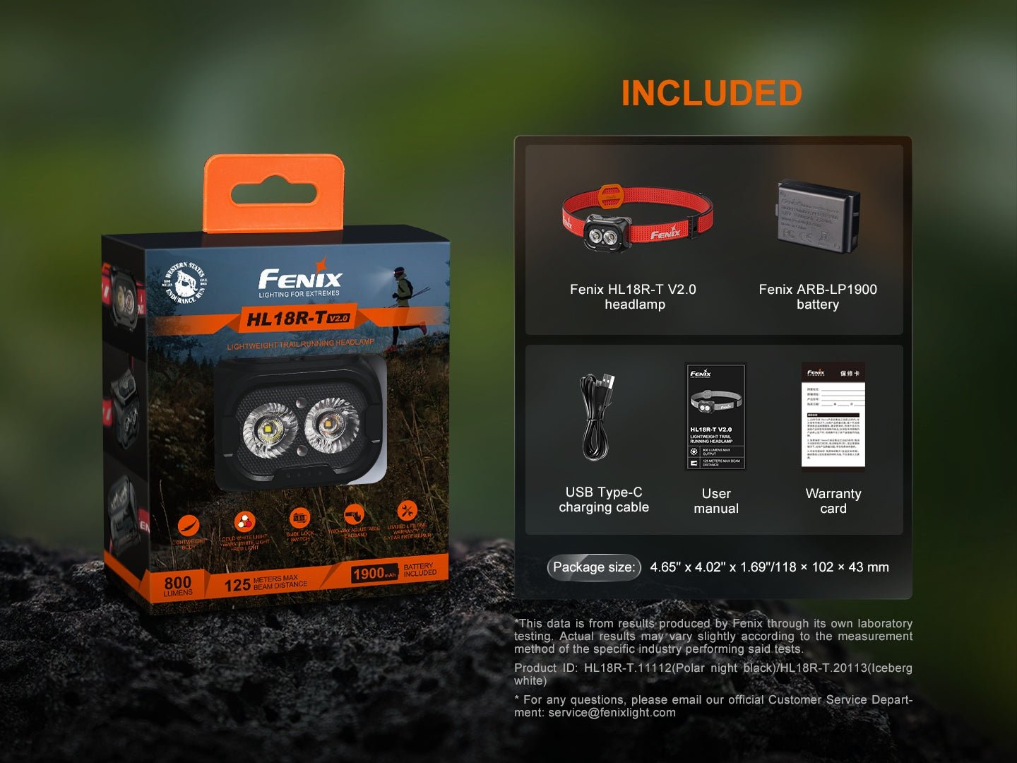 Fenix HL18R - T V2 Lightweight Trail Running Headlamp - Get Tight Gear
