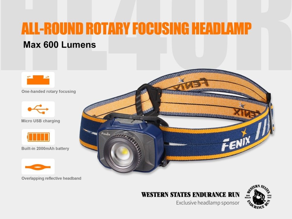 Fenix HL40R Focusable USB Rechargeable LED Headlamp - Get Tight Gear