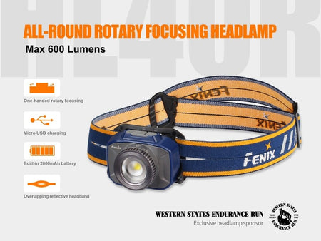 Fenix HL40R Focusable USB Rechargeable LED Headlamp - Get Tight Gear