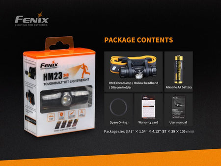 Fenix HM23 Compact Hiking and Running Headlamp - Discontinued - Get Tight Gear