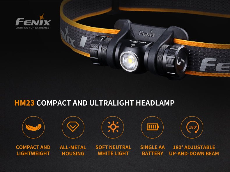Fenix HM23 Compact Hiking and Running Headlamp - Discontinued - Get Tight Gear