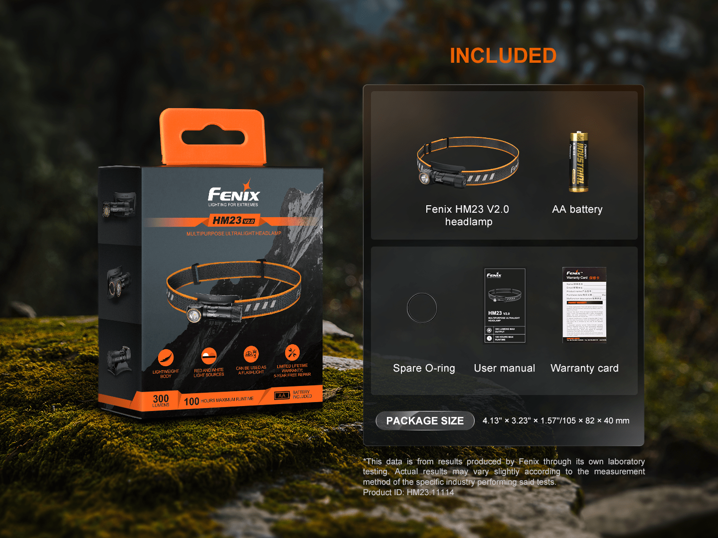 Fenix HM23 V2.0 Lightweight Detachable AA Headlamp - Get Tight Gear
